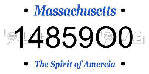14859O0 Massachusetts License Plate