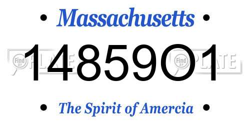 14859O1 Massachusetts License Plate