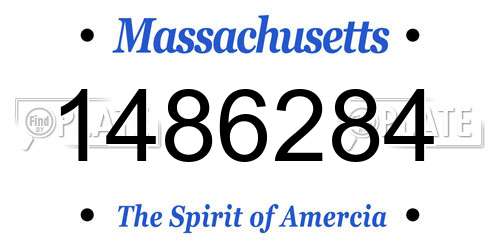 1486284 Massachusetts License Plate