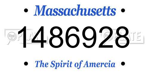 1486928 Massachusetts License Plate