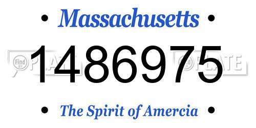 1486975 Massachusetts License Plate
