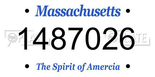 1487026 Massachusetts License Plate