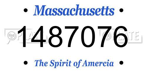 1487076 Massachusetts License Plate