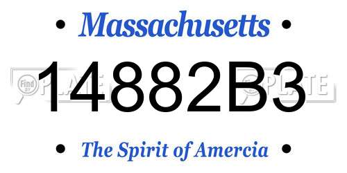 14882B3 Massachusetts License Plate