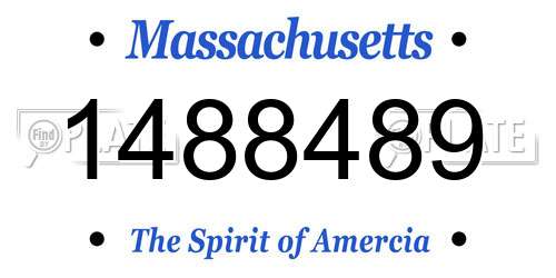 1488489 Massachusetts License Plate