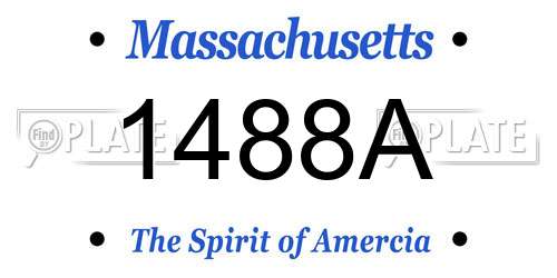 1488A Massachusetts License Plate