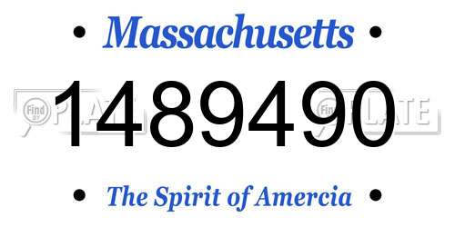 1489490 Massachusetts License Plate