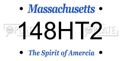 148HT2 Massachusetts License Plate