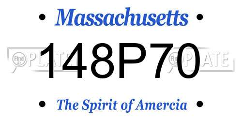 148P70 Massachusetts License Plate