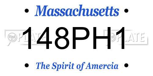 148PH1 Massachusetts License Plate