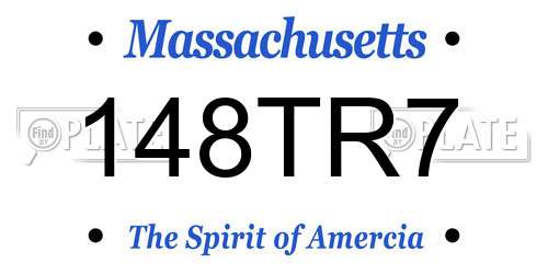 148TR7 Massachusetts License Plate