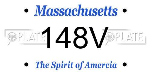 148V Massachusetts License Plate