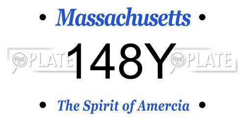 148Y Massachusetts License Plate