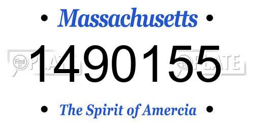 1490155 Massachusetts License Plate