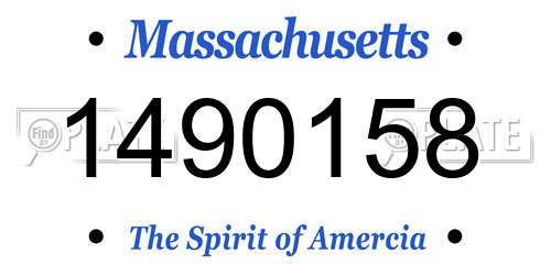 1490158 Massachusetts License Plate
