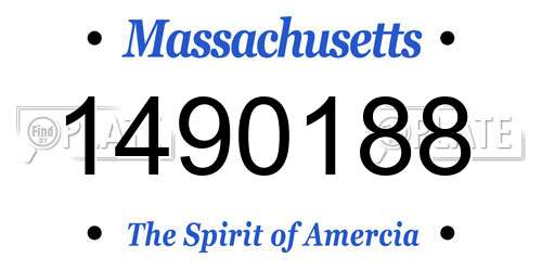 1490188 Massachusetts License Plate