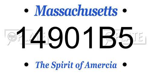 14901B5 Massachusetts License Plate