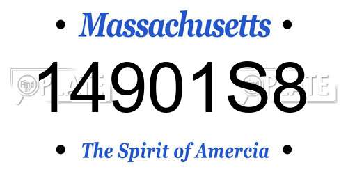 14901S8 Massachusetts License Plate