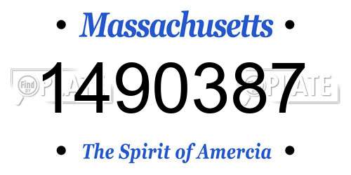 1490387 Massachusetts License Plate