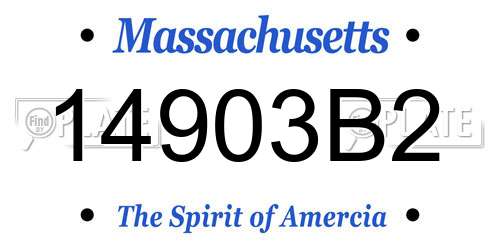 14903B2 Massachusetts License Plate
