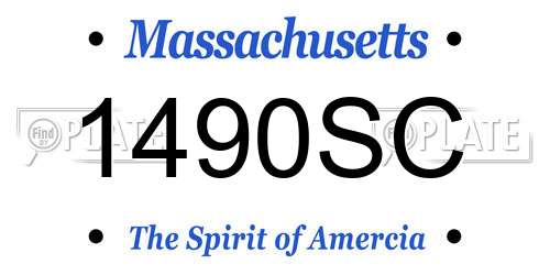 1490SC Massachusetts License Plate