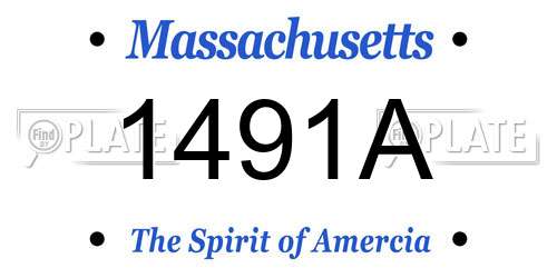 1491A Massachusetts License Plate