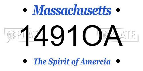 1491OA Massachusetts License Plate