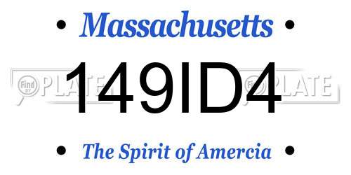 149ID4 Massachusetts License Plate