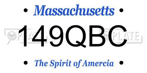 149QBC Massachusetts License Plate