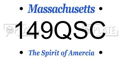 149QSC Massachusetts License Plate