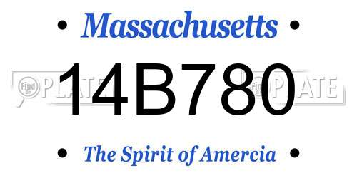 14B780 Massachusetts License Plate