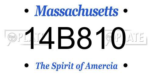 14B810 Massachusetts License Plate