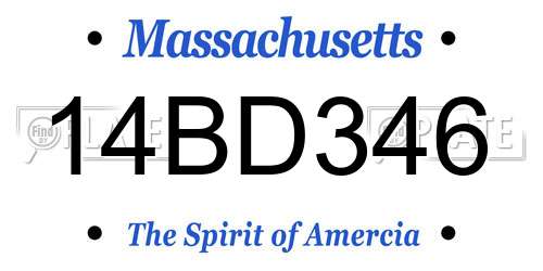 14BD346 Massachusetts License Plate