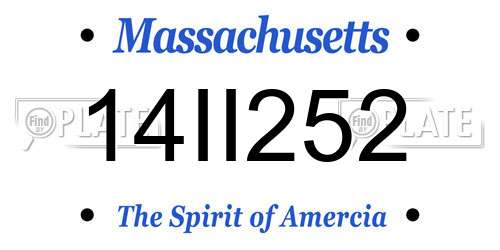 14II252 Massachusetts License Plate