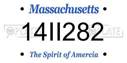 14II282 Massachusetts License Plate