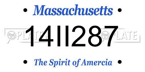 14II287 Massachusetts License Plate