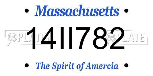 14II782 Massachusetts License Plate