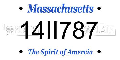 14II787 Massachusetts License Plate