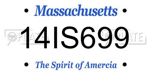 14IS699 Massachusetts License Plate