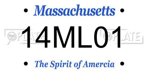14ML01 Massachusetts License Plate