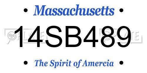14SB489 Massachusetts License Plate