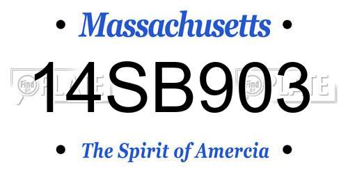 14SB903 Massachusetts License Plate