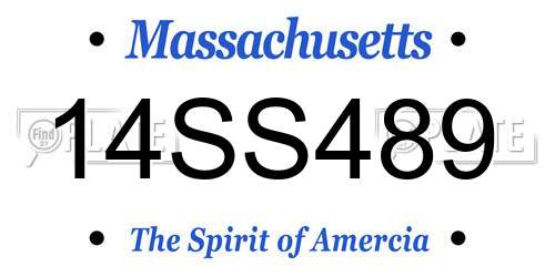 14SS489 Massachusetts License Plate