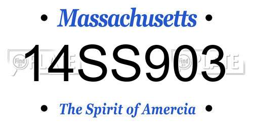 14SS903 Massachusetts License Plate