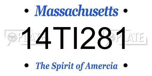 14TI281 Massachusetts License Plate