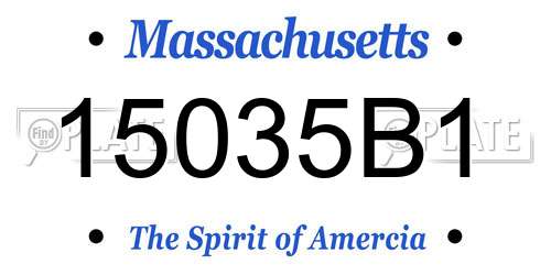 15035B1 Massachusetts License Plate