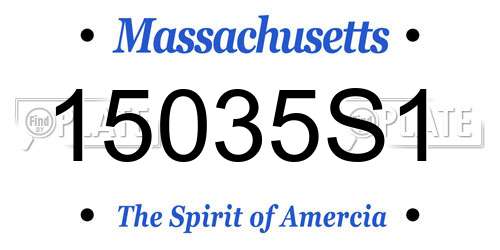 15035S1 Massachusetts License Plate