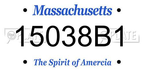15038B1 Massachusetts License Plate