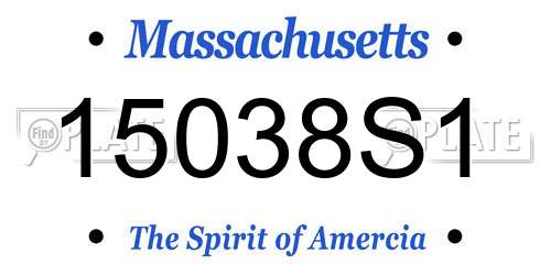 15038S1 Massachusetts License Plate