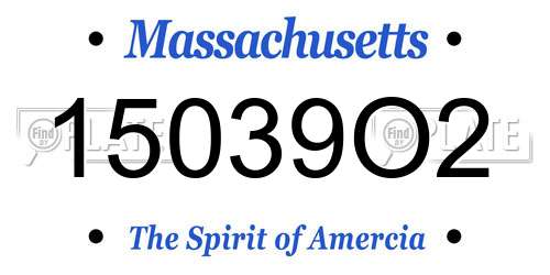 15039O2 Massachusetts License Plate